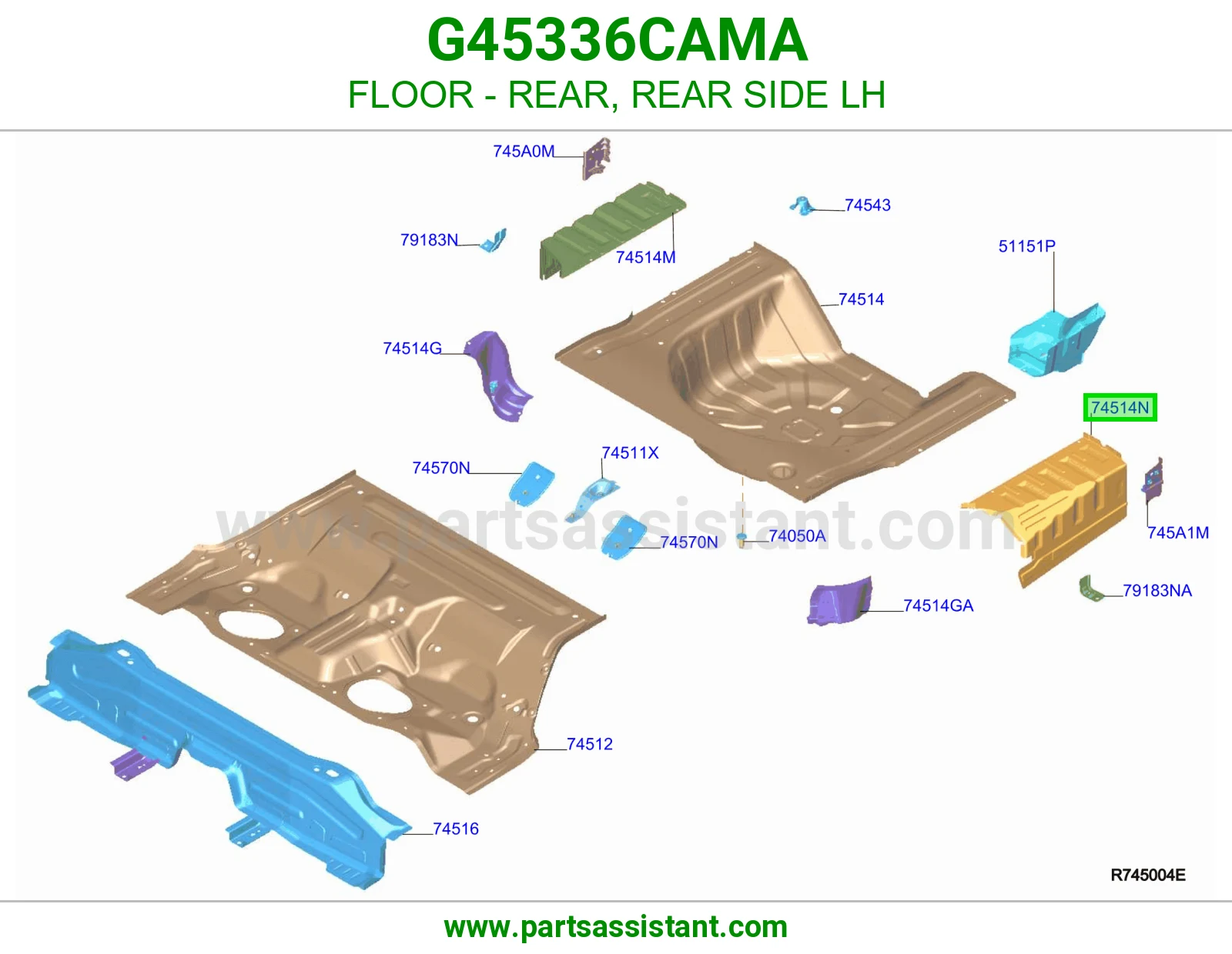 أرضية خلفي يسار G45336CAMA