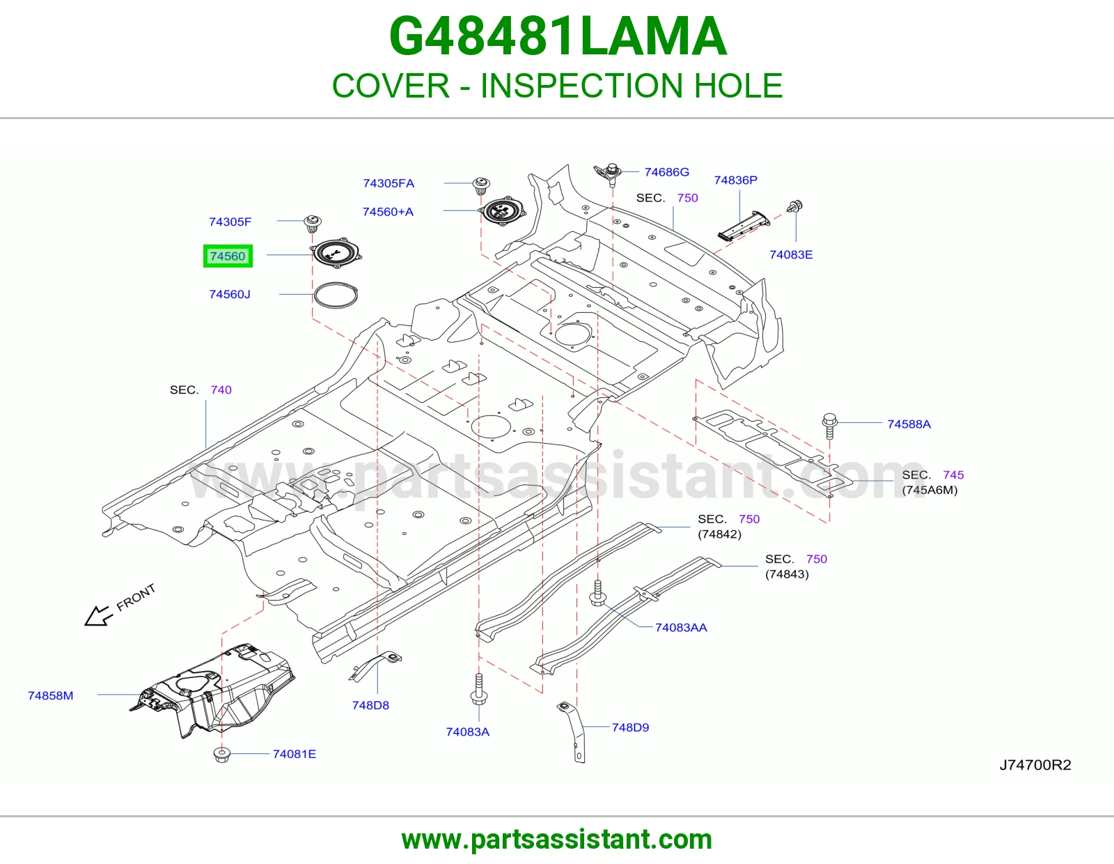غطاء فتحة فحص G48481LAMA