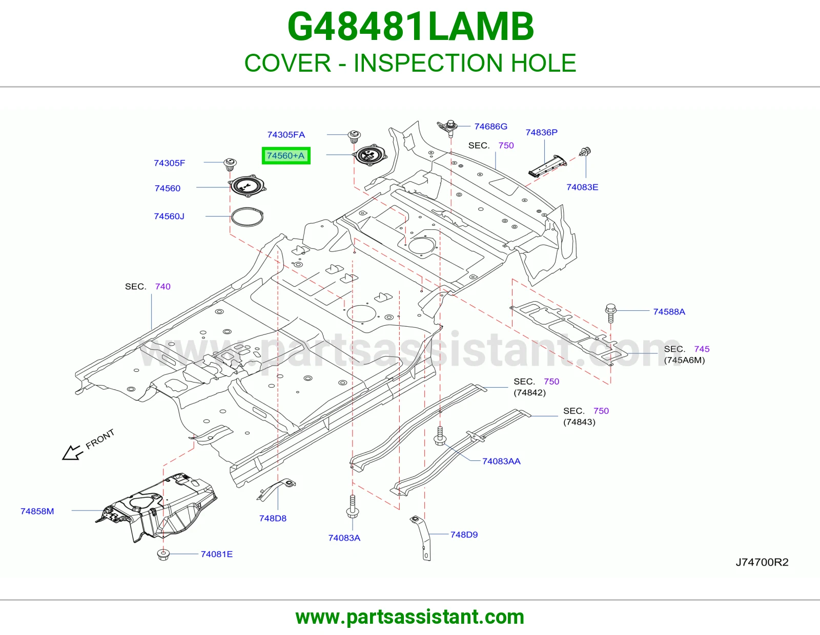 غطاء فتحة فحص G48481LAMB