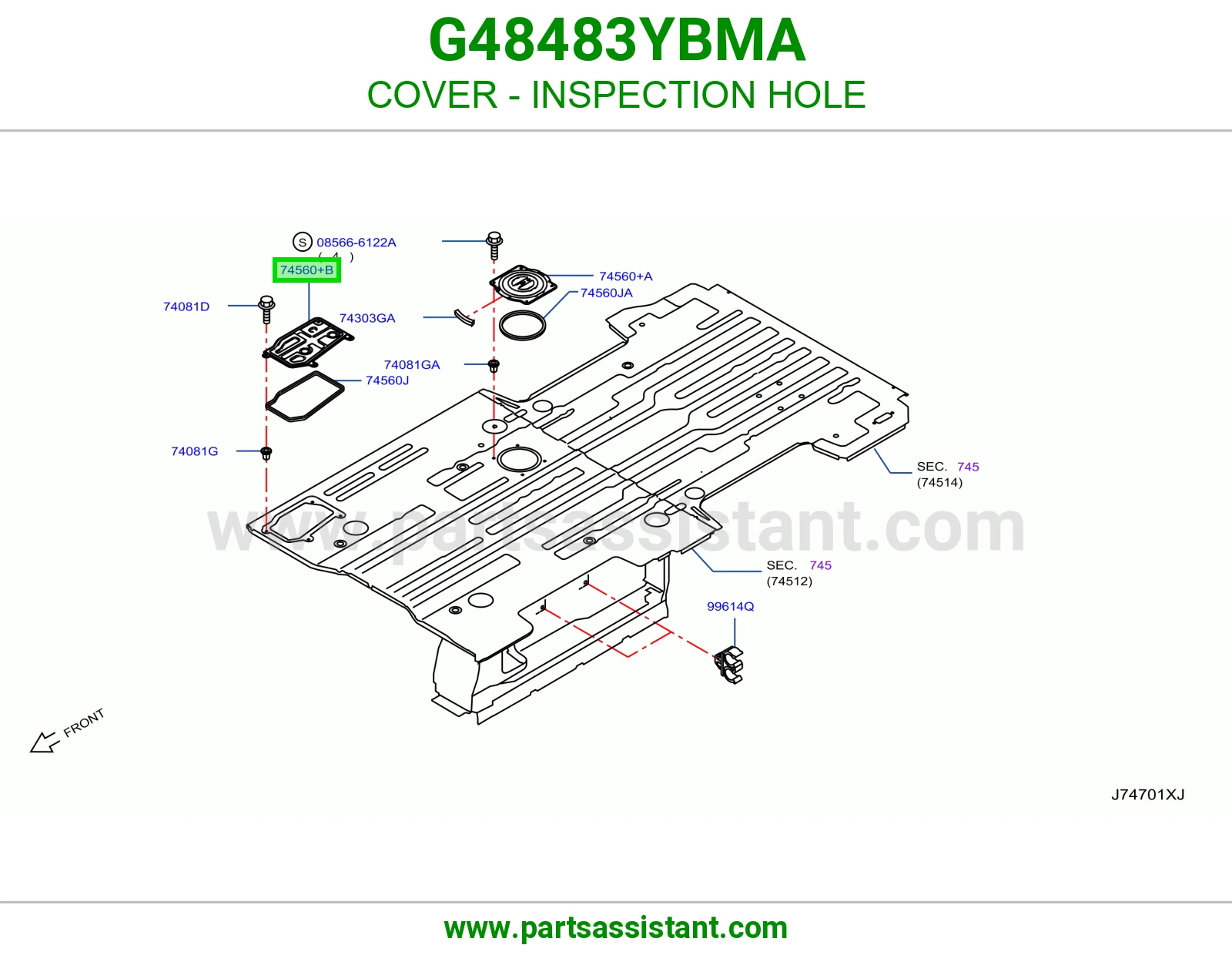 غطاء فتحة فحص G48483YBMA