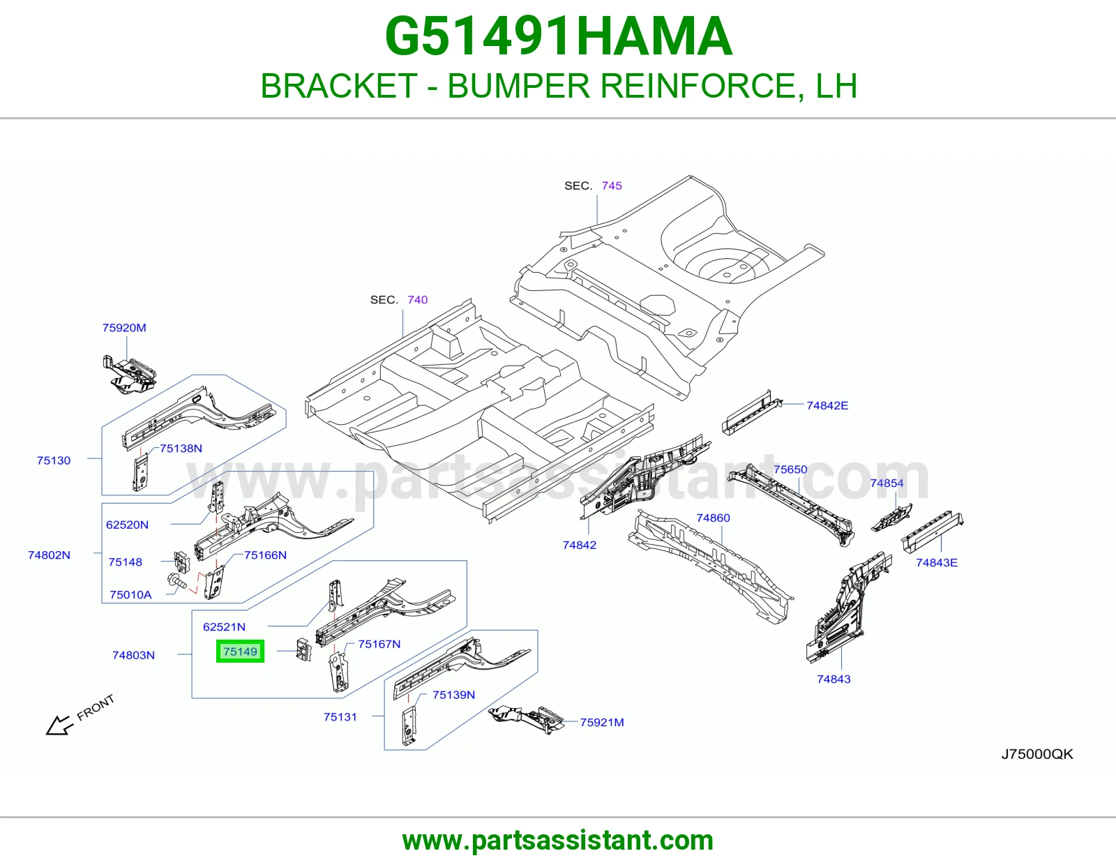 قاعدة جسر صدام يسار G51491HAMA