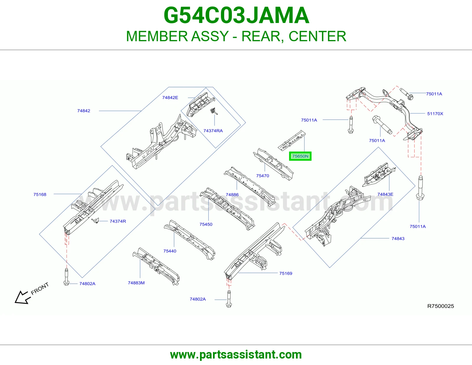 كمر خلفي وسط كامل G54C03JAMA