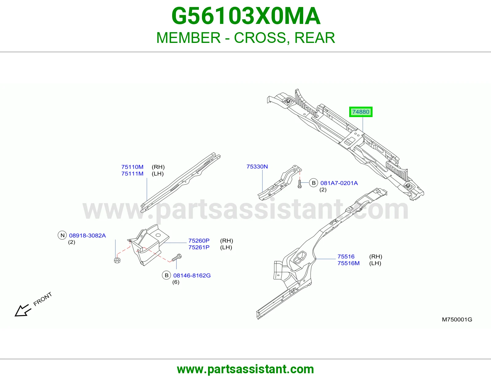 جسر خلفي G56103X0MA