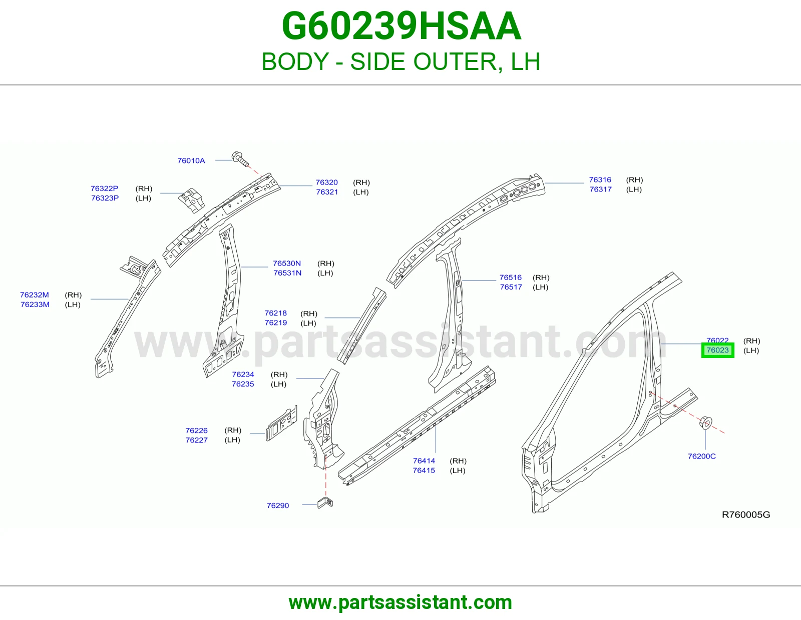جرم قشرة جانبية يسار G60239HSAA