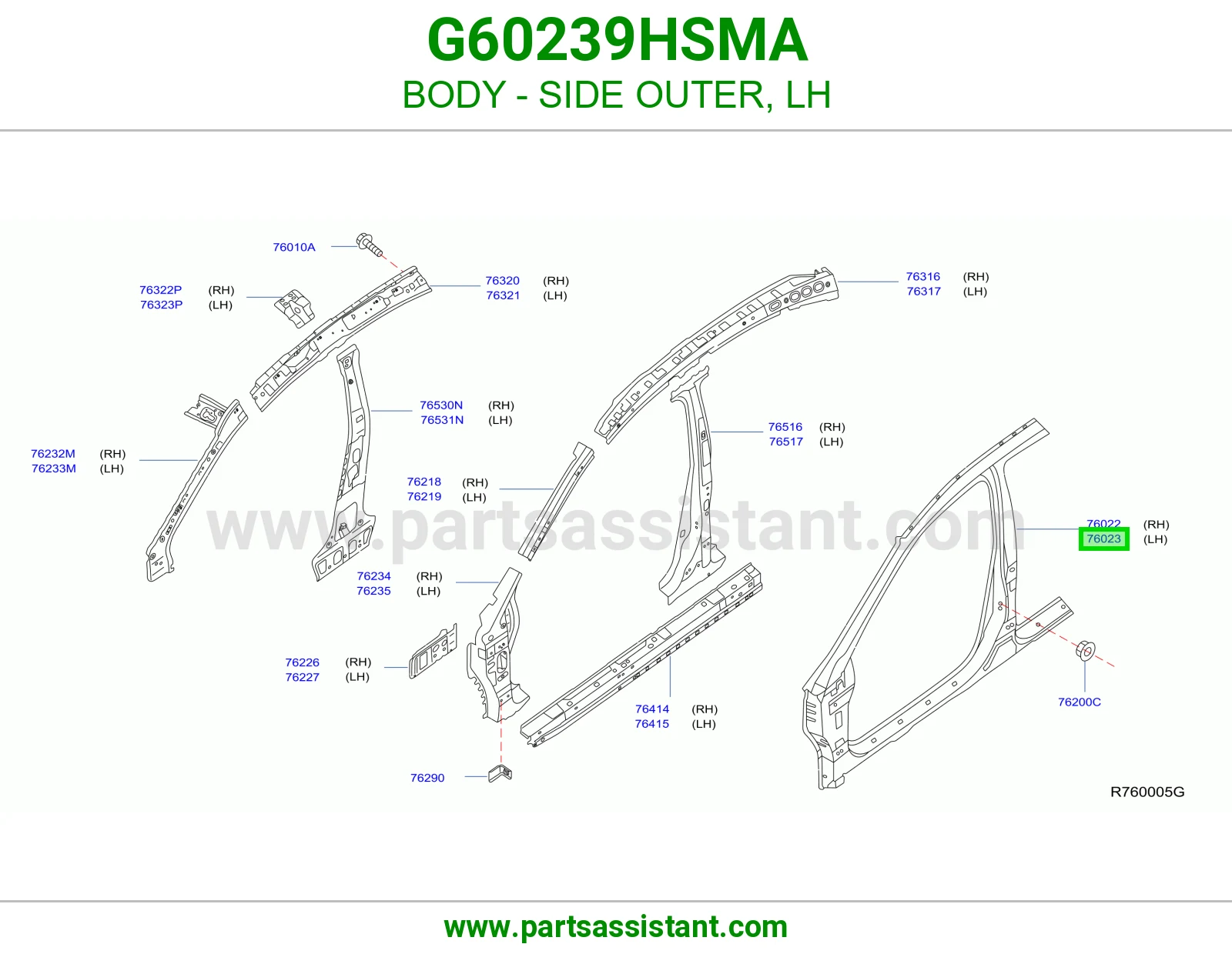 جرم قشرة جانبية يسار G60239HSMA