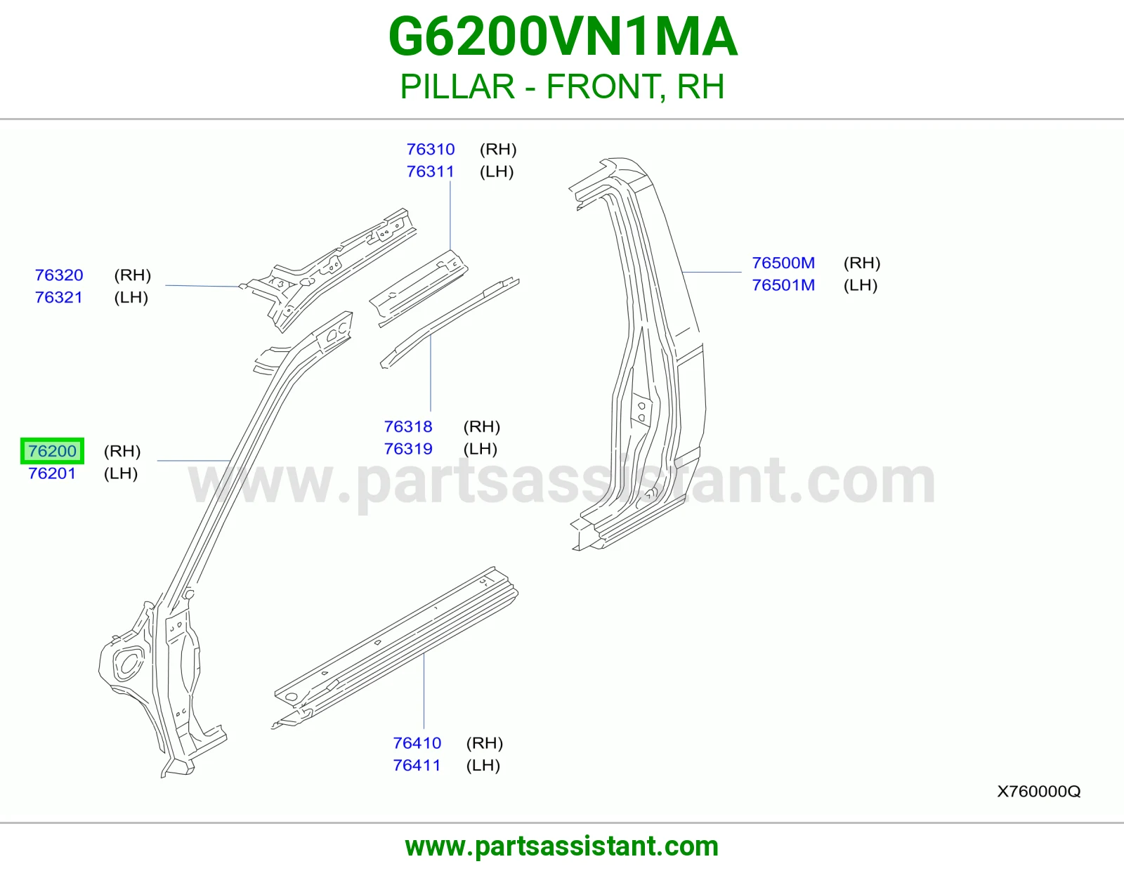 عمود أمامي يمين G6200VN1MA