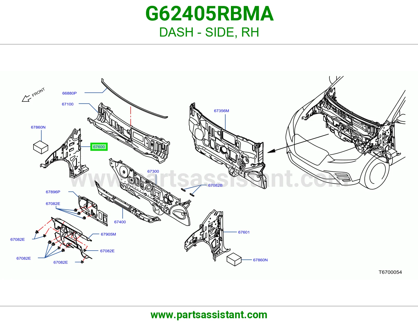طبلون جانبي يمين G62405RBMA