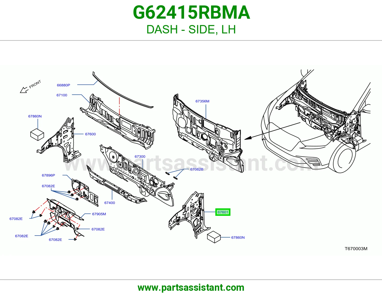 طبلون جانبي يسار G62415RBMA