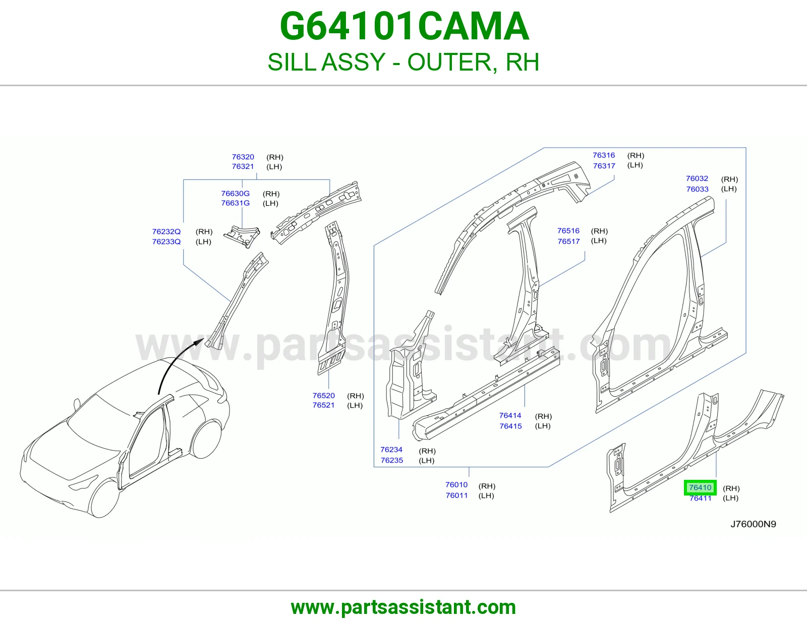 سمكه تحت يمين G64101CAMA