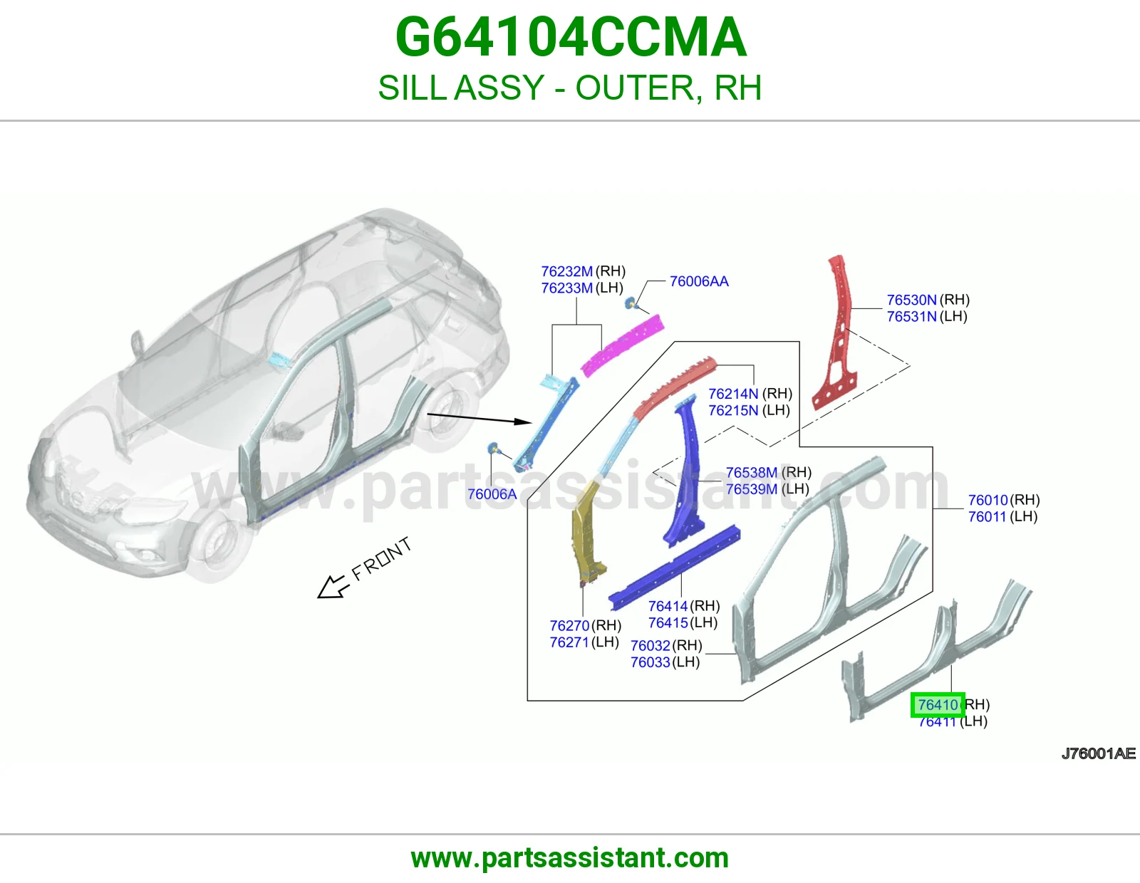 سمكه تحت يمين G64104CCMA