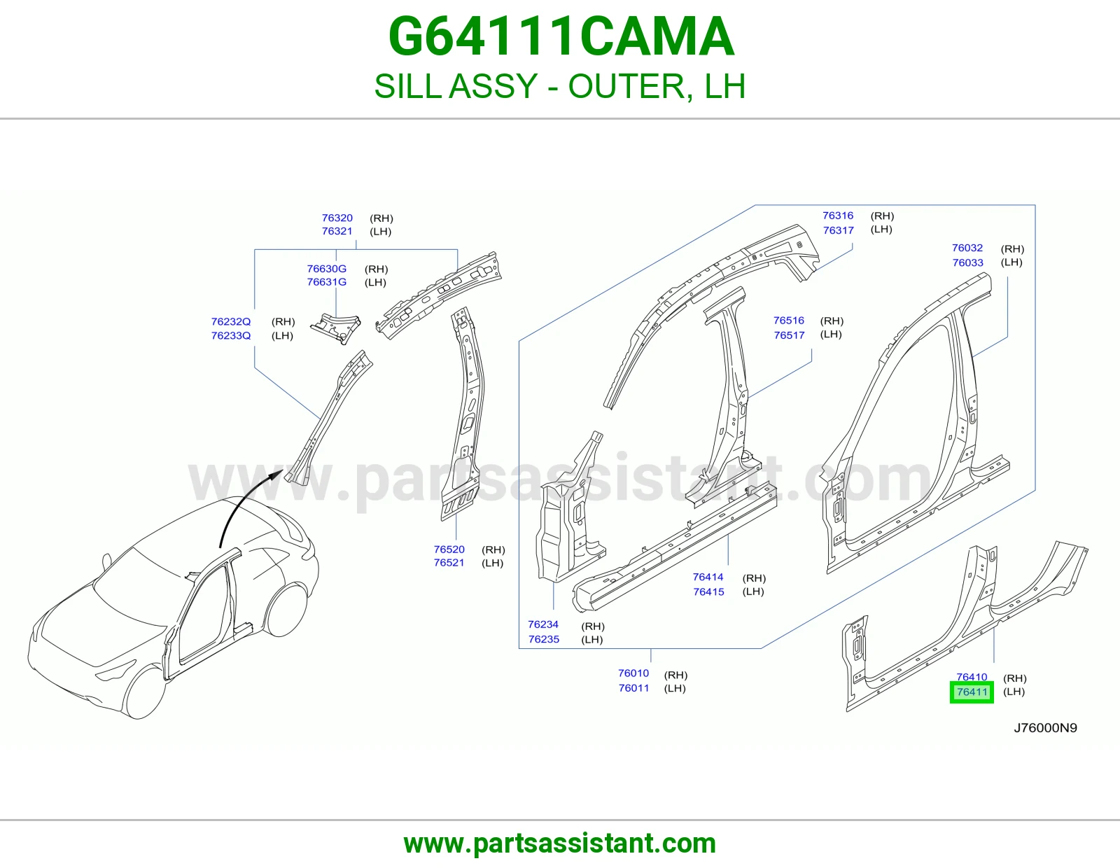 سمكه تحت يسار G64111CAMA