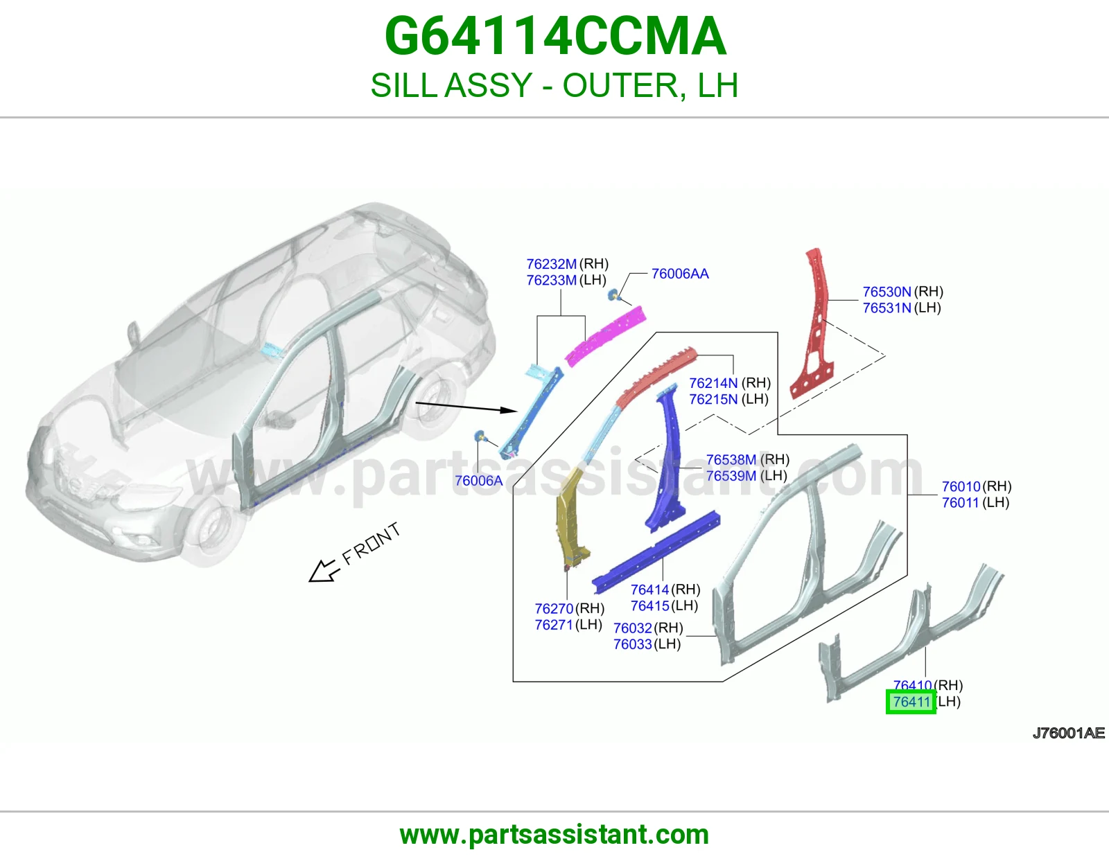 سمكه تحت يسار G64114CCMA