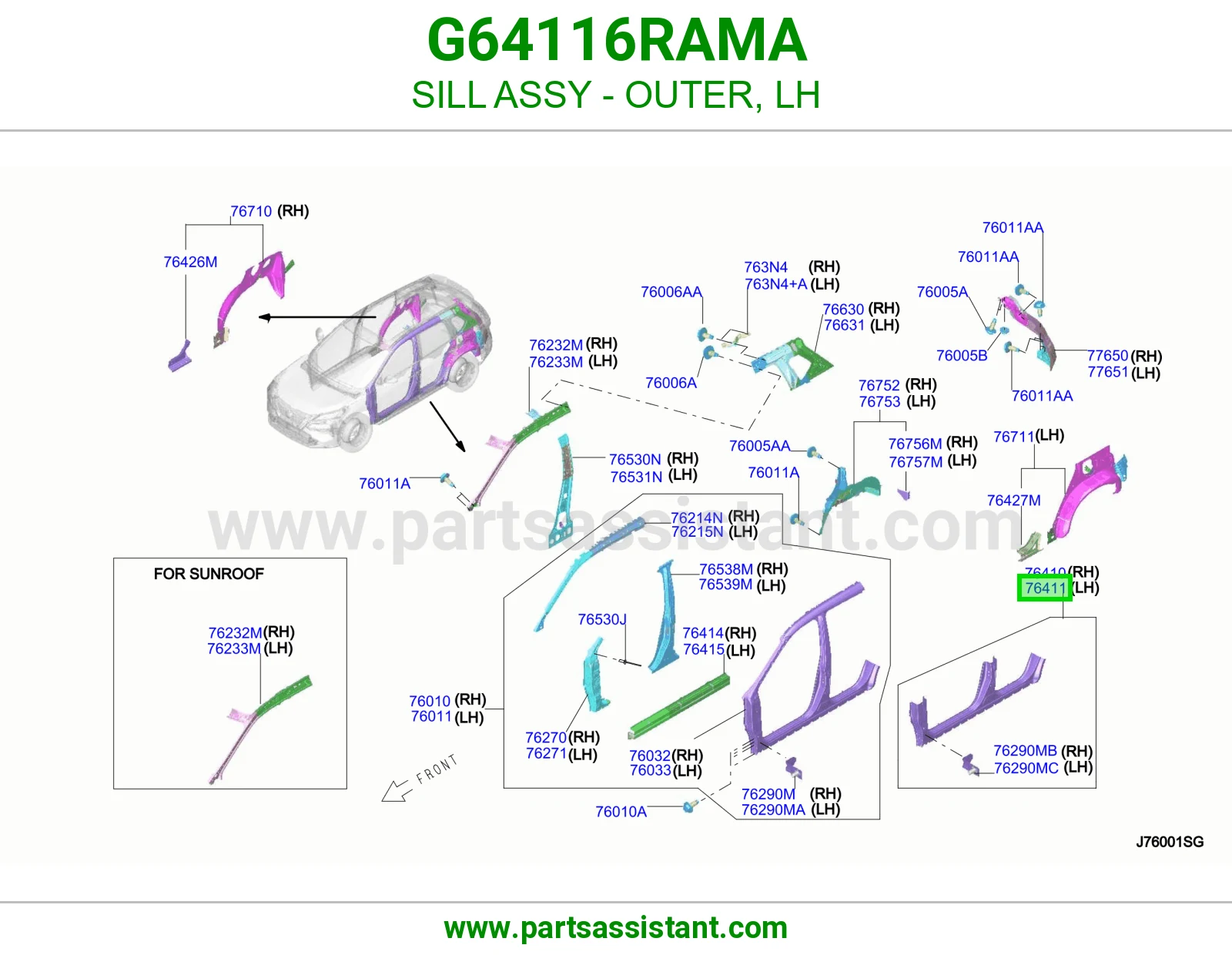 سمكه تحت يسار G64116RAMA