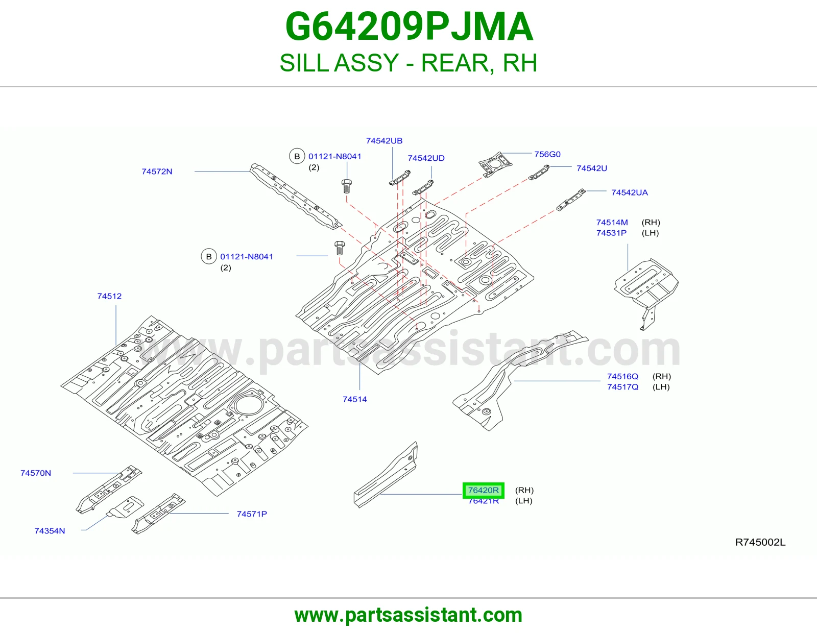 سمكه خلفي يمين G64209PJMA