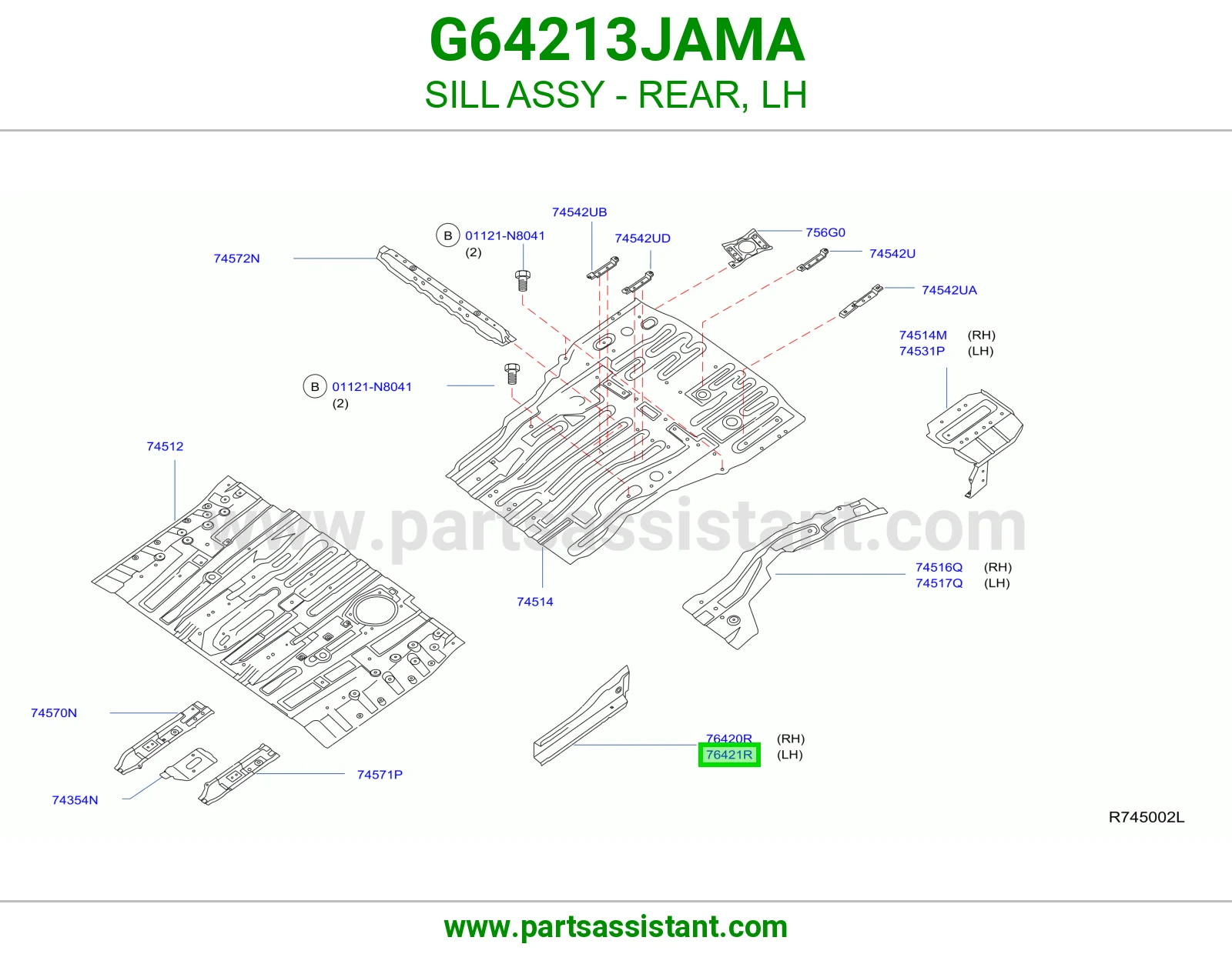 سمكه خلفي يسار G64213JAMA
