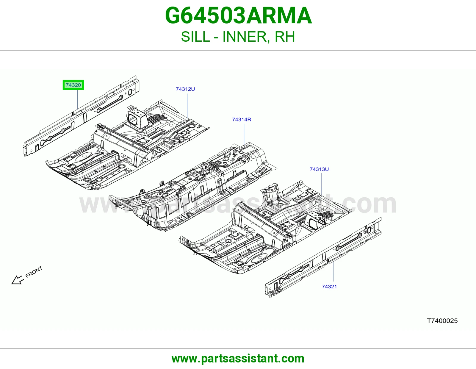 سمكة داخلي يمين G64503ARMA