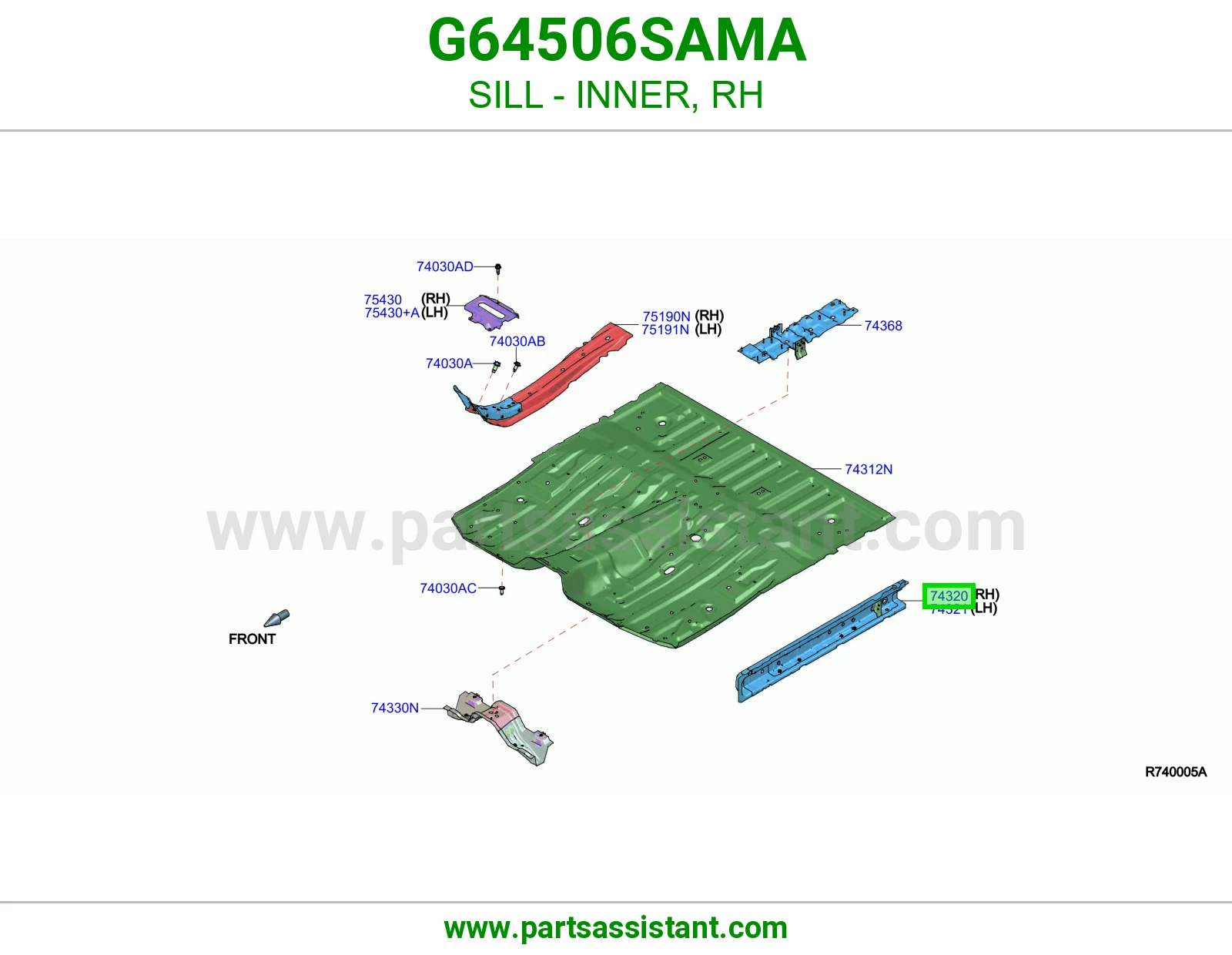 سمكة داخلي يمين G64506SAMA