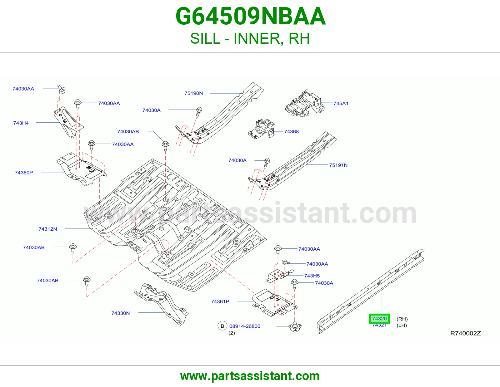 سمكة داخلي يمين G64509NBAA