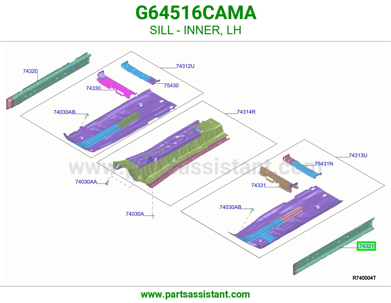 سمكة داخلي يسار G64516CAMA