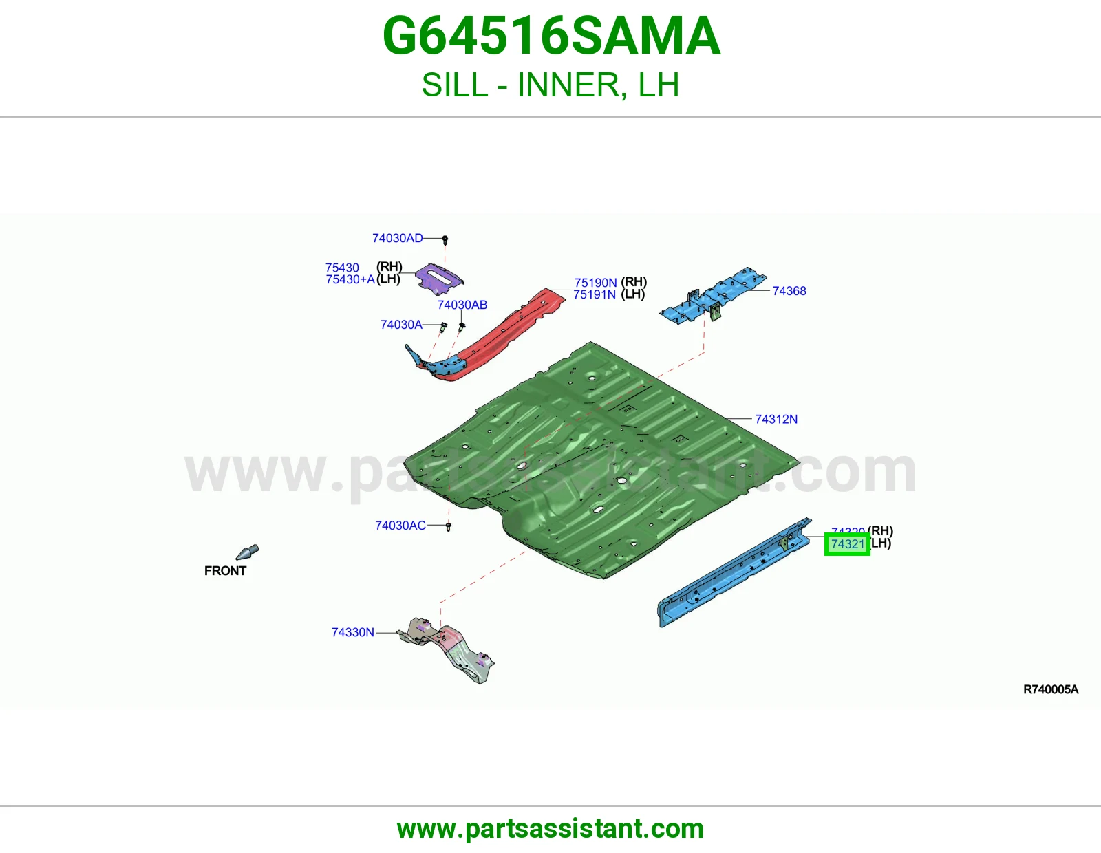 سمكة داخلي يسار G64516SAMA