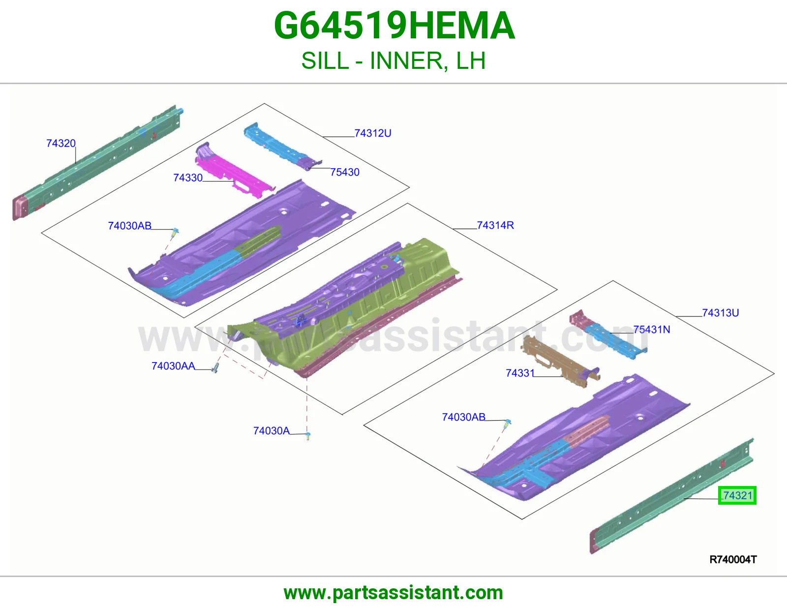 سمكة داخلي يسار G64519HEMA