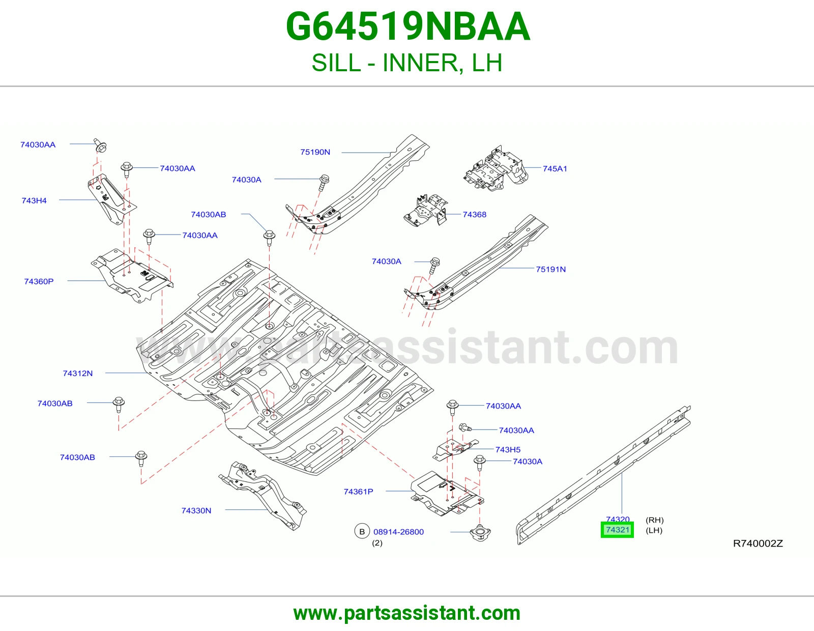 سمكة داخلي يسار G64519NBAA