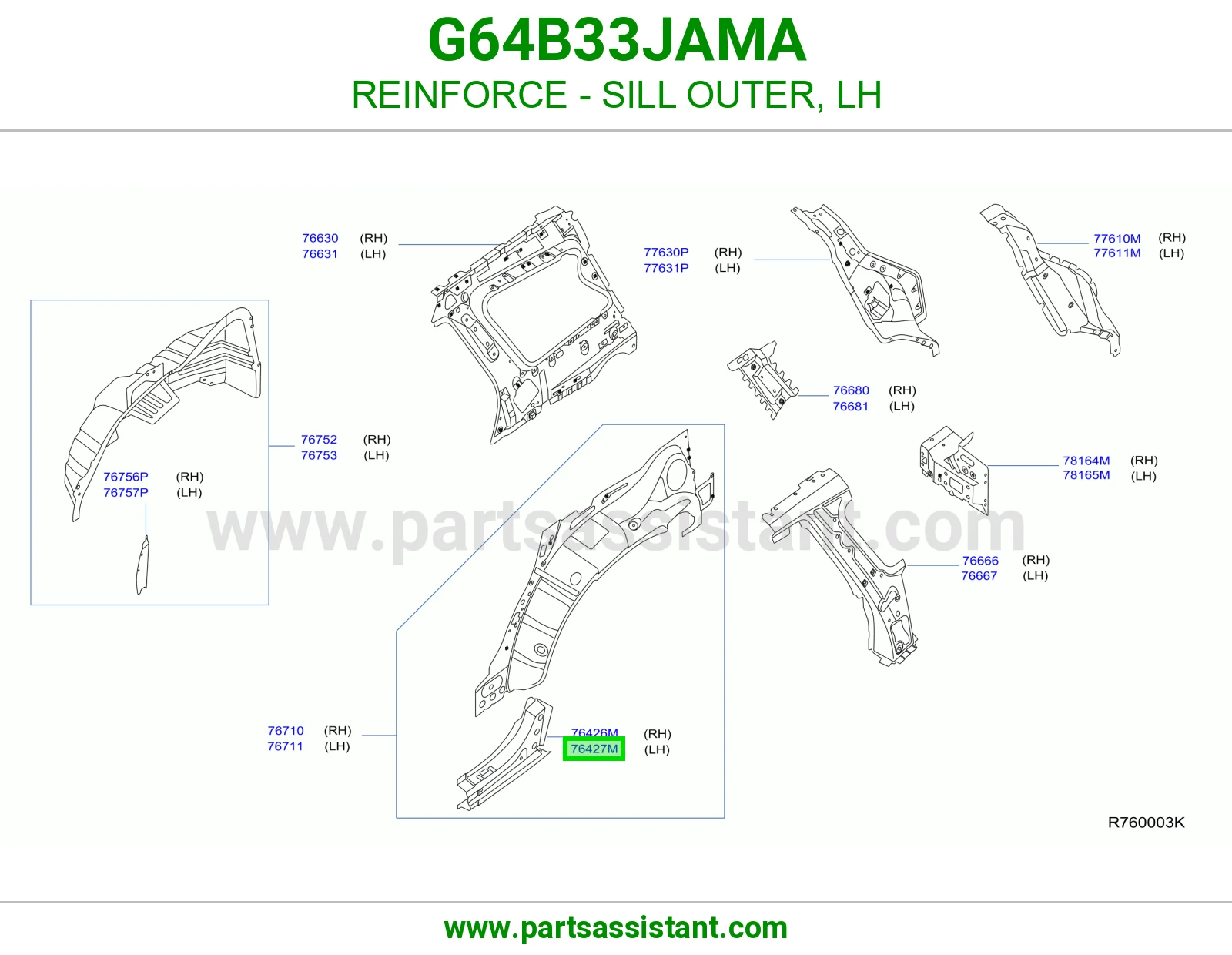 تقوية سمكة خارجي يسار G64B33JAMA