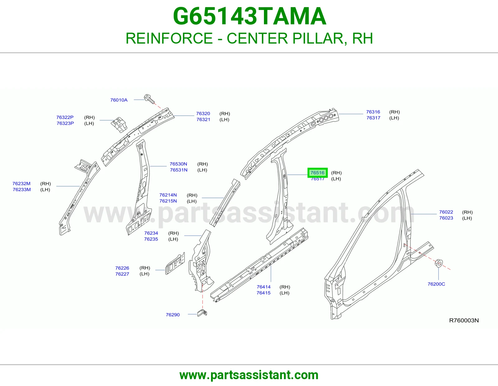 تقوية عمود وسط يمين G65143TAMA