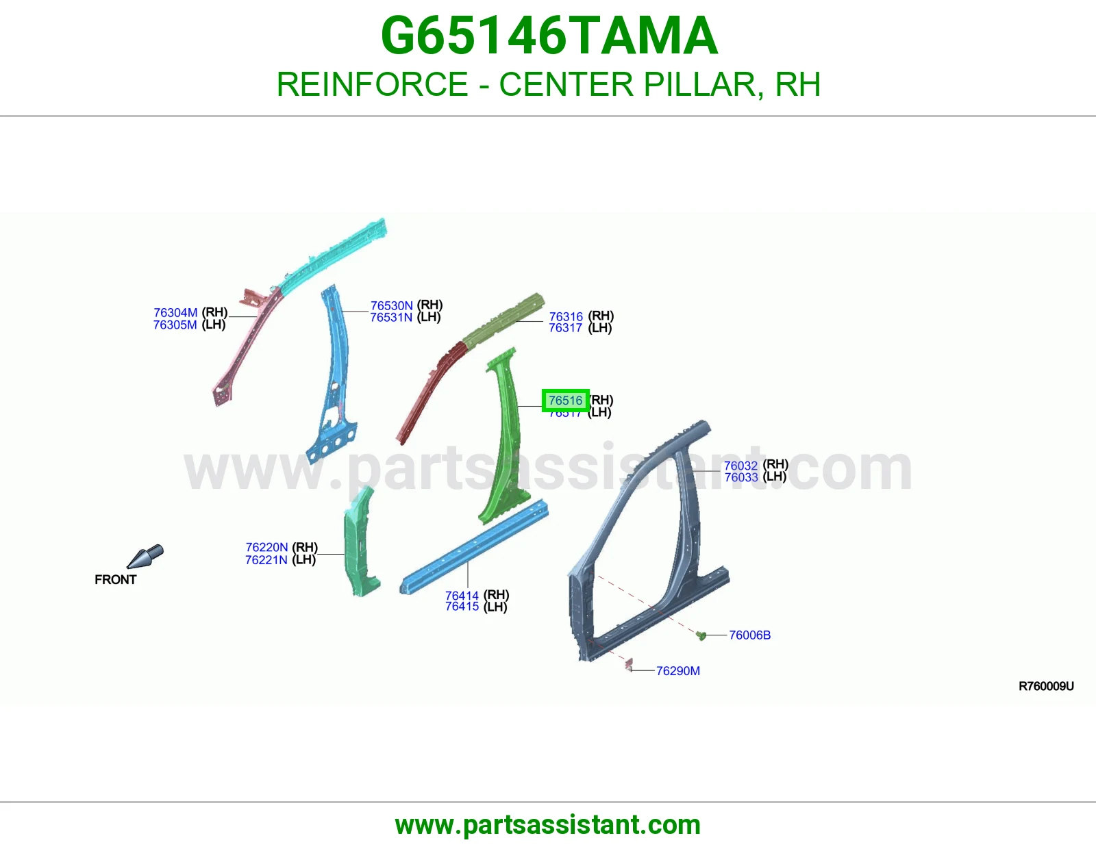 تقوية عمود وسط يمين G65146TAMA