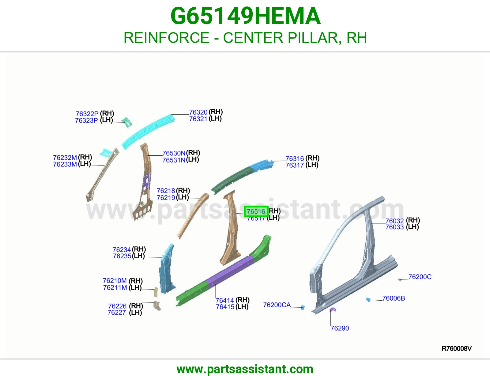 تقوية عمود وسط يمين G65149HEMA