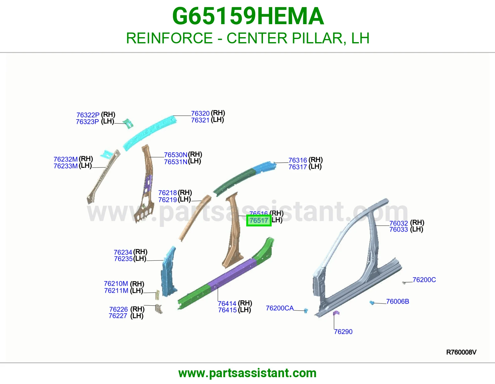 تقوية عمود وسط يسار G65159HEMA