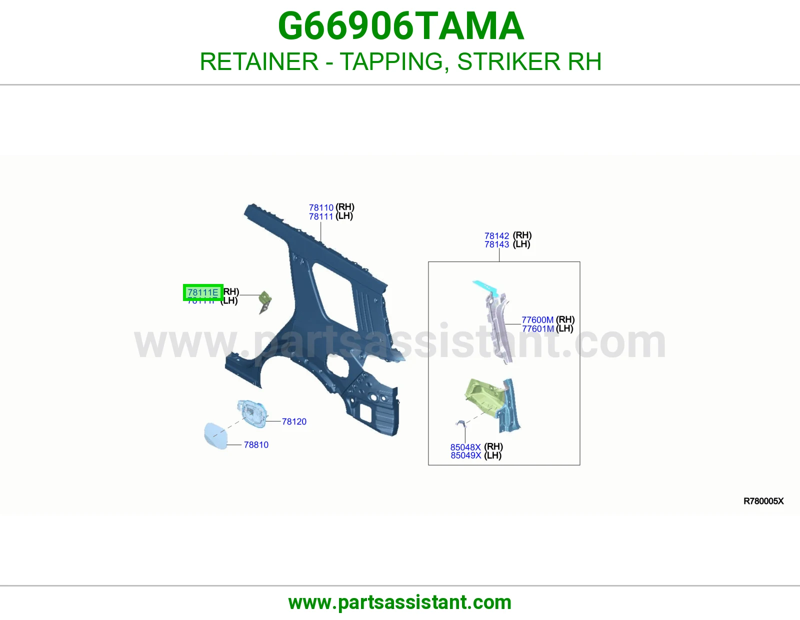 مثبت تسنين لقمة يمين G66906TAMA