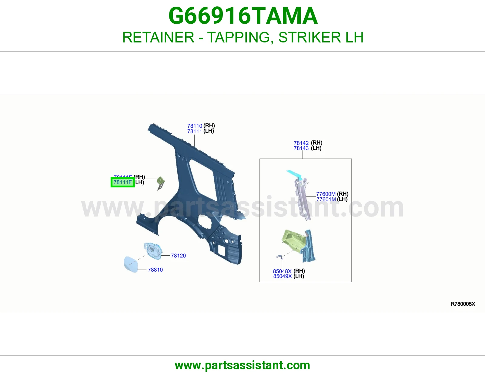 مثبت تسنين لقمة يسار G66916TAMA