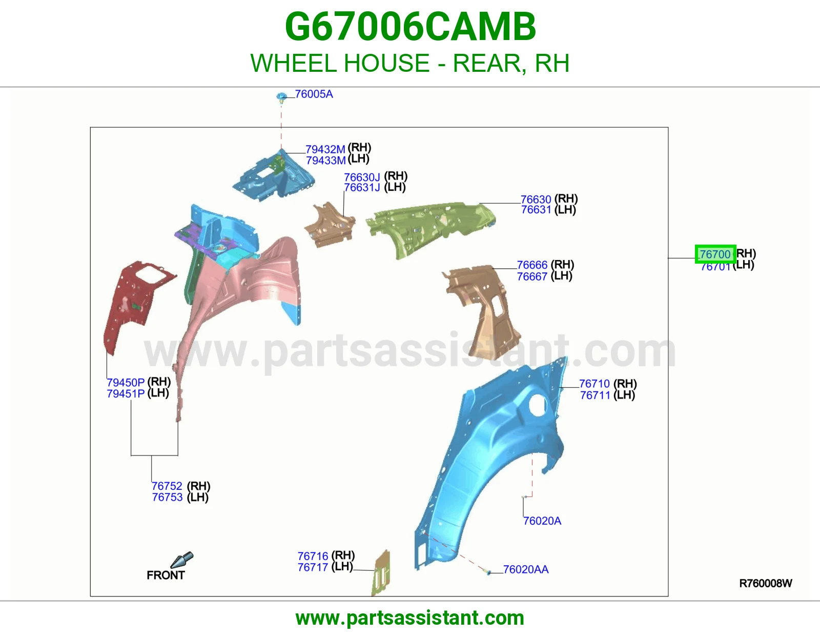 بيت كفر خلفي يمين G67006CAMB