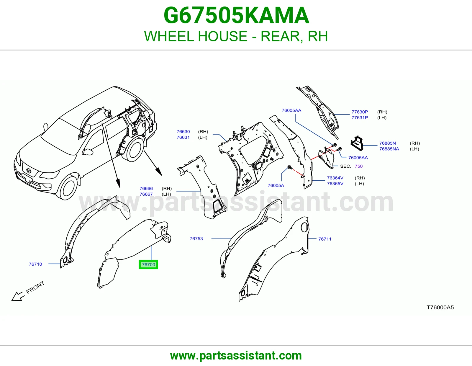 بيت كفر خلفي يمين G67505KAMA