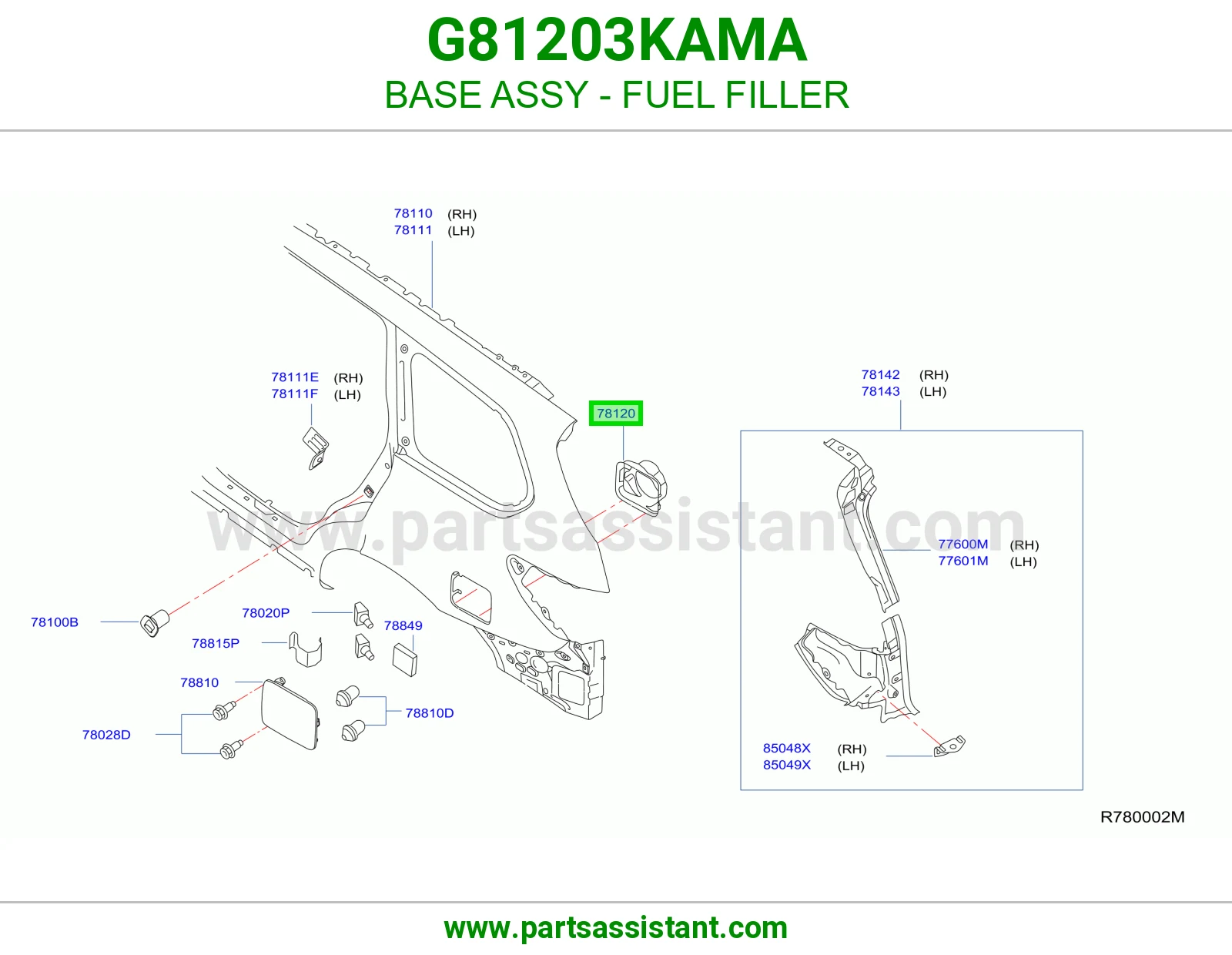 قاعدة فتحة تانكي بنزين كاملة G81203KAMA