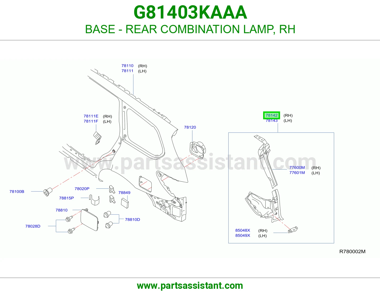 قاعدة اسطب خلفي يمين G81403KAAA