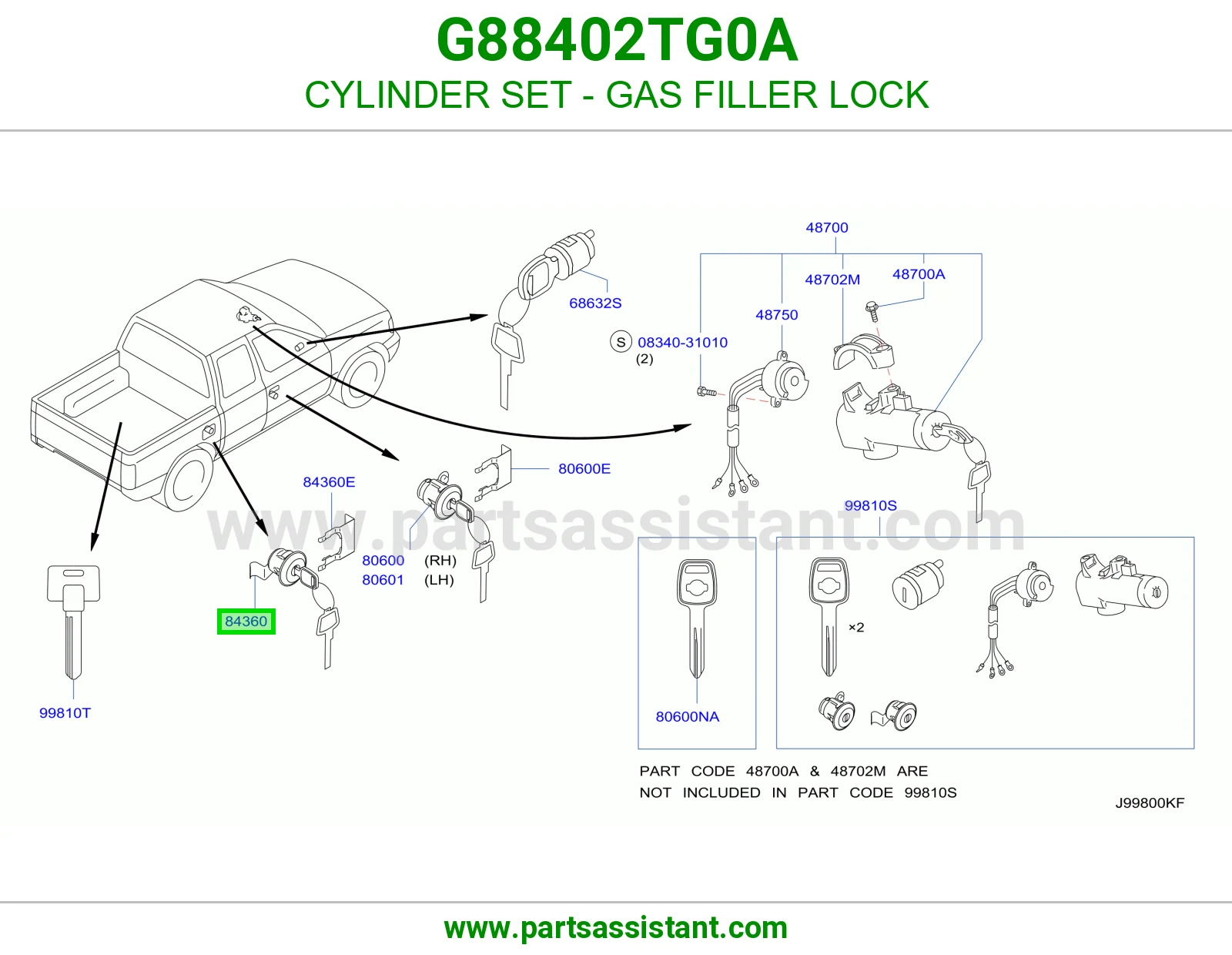 قفل تانكي بنزين G88402TG0A