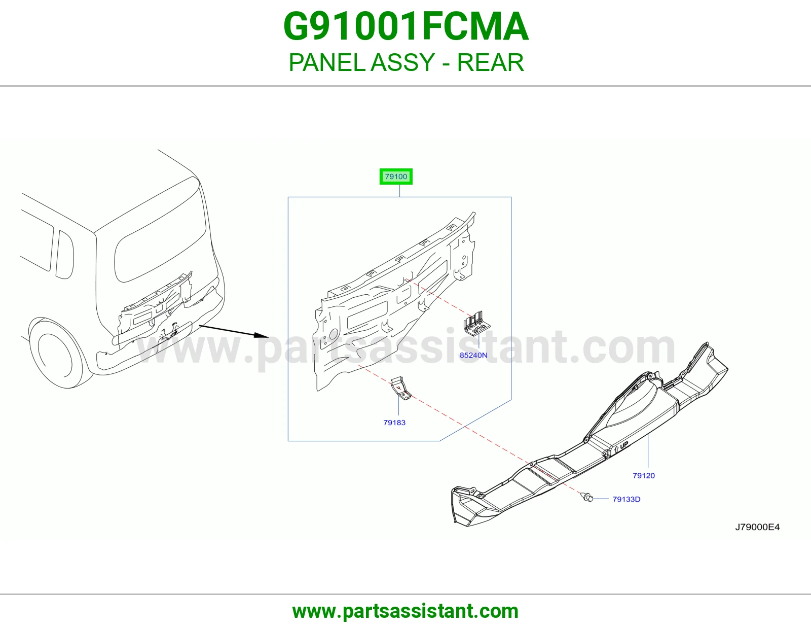 صاج خلفي كامل G91001FCMA