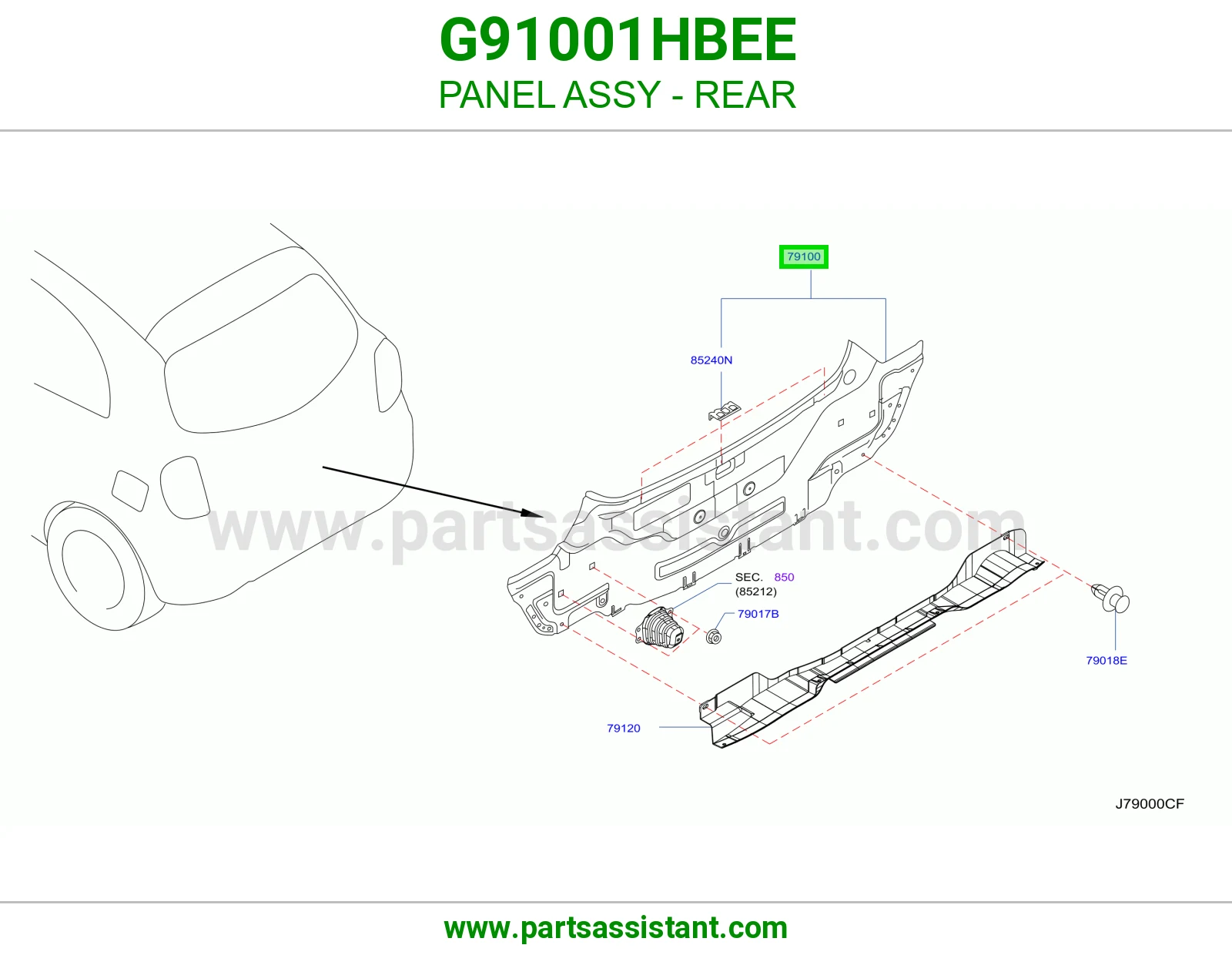 صاج خلفي كامل G91001HBEE