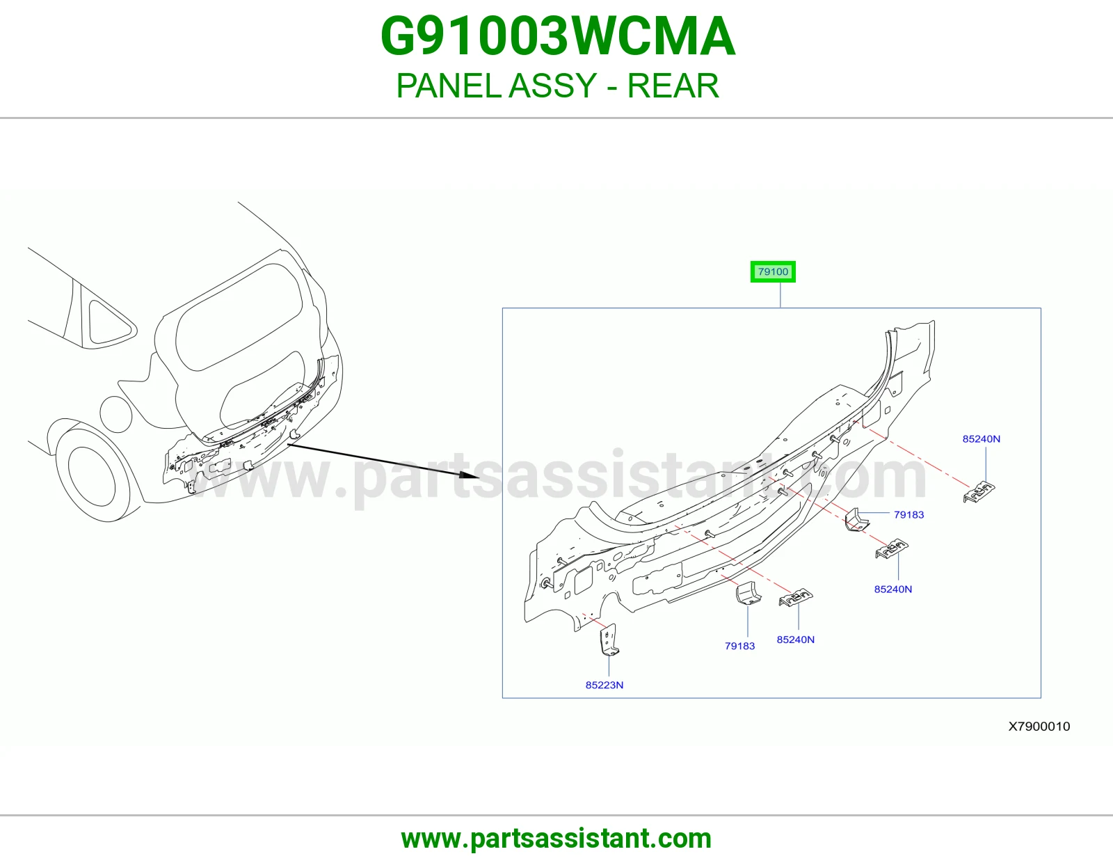 صاج خلفي كامل G91003WCMA