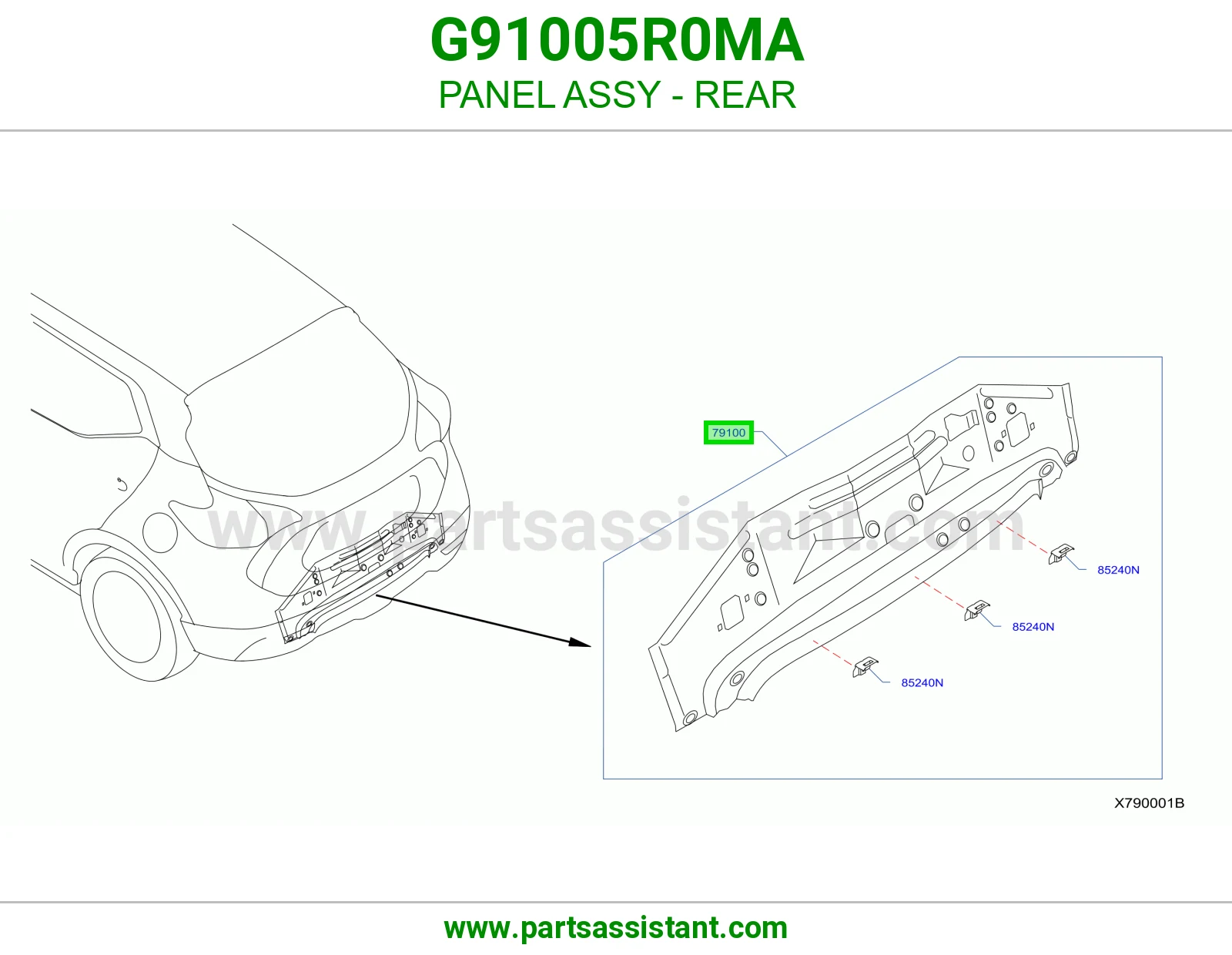 صاج خلفي كامل G91005R0MA