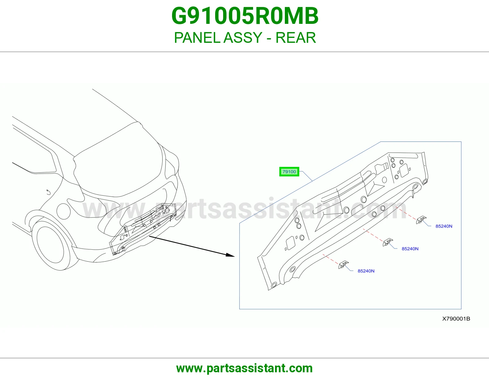 صاج خلفي كامل G91005R0MB