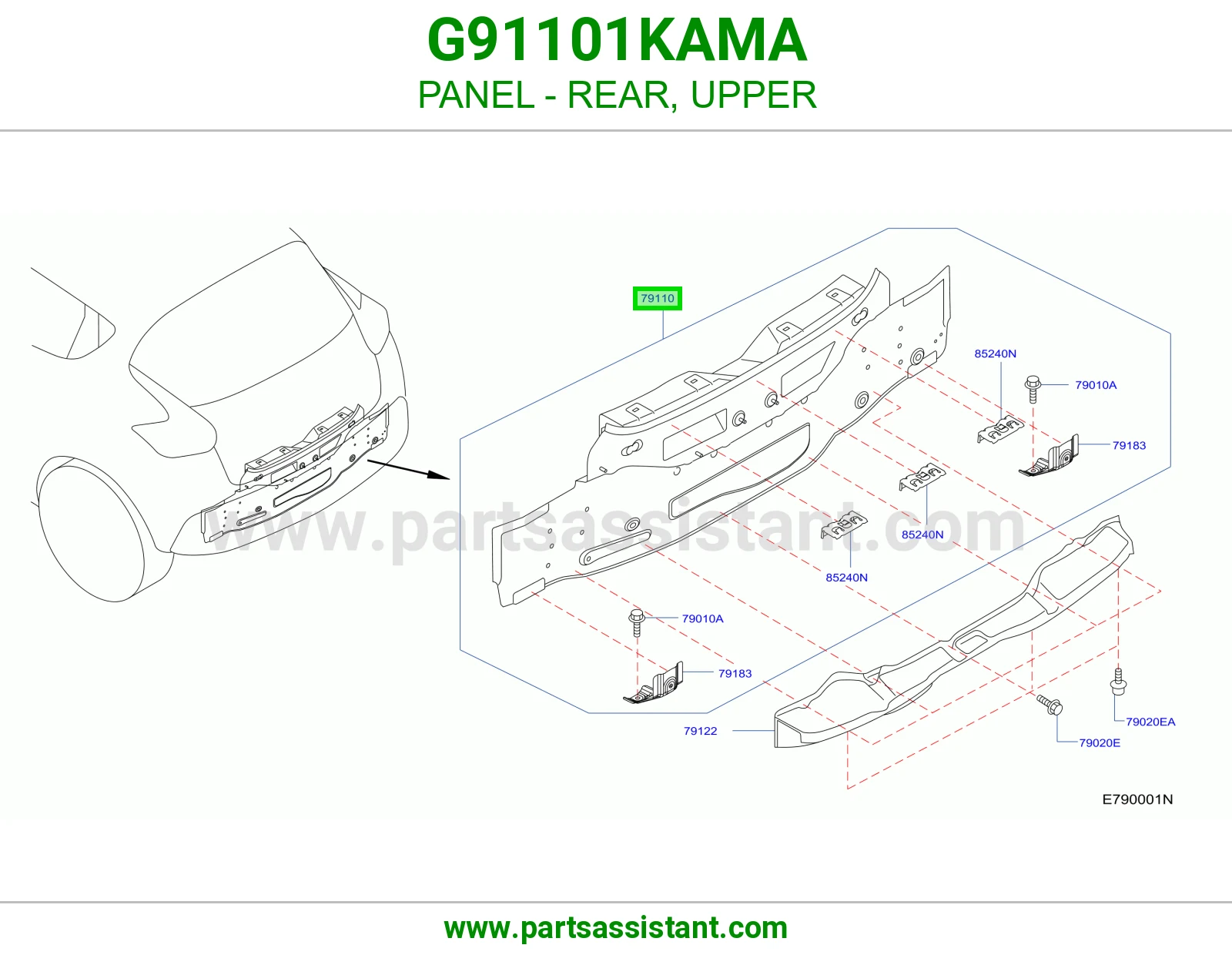 صاجة خلفي فوق G91101KAMA