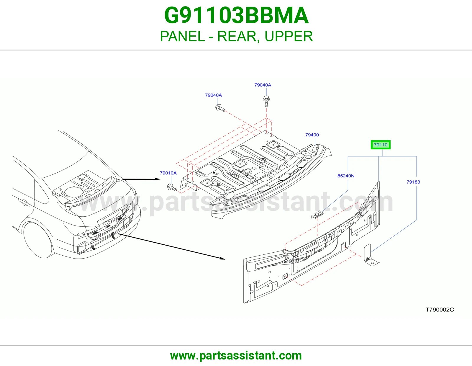 صاجة خلفي فوق G91103BBMA