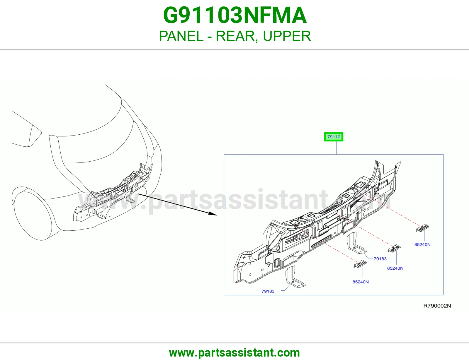 صاجة خلفي فوق G91103NFMA