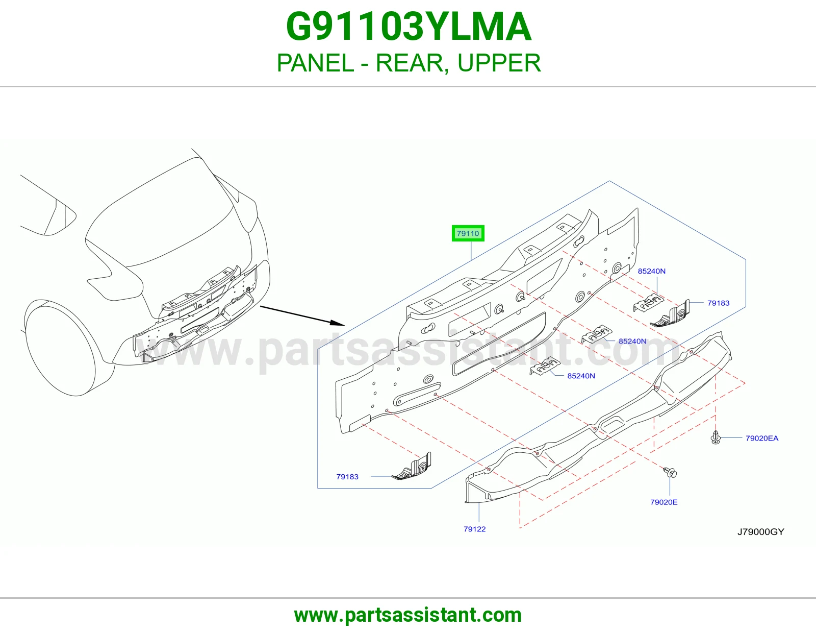 صاجة خلفي فوق G91103YLMA