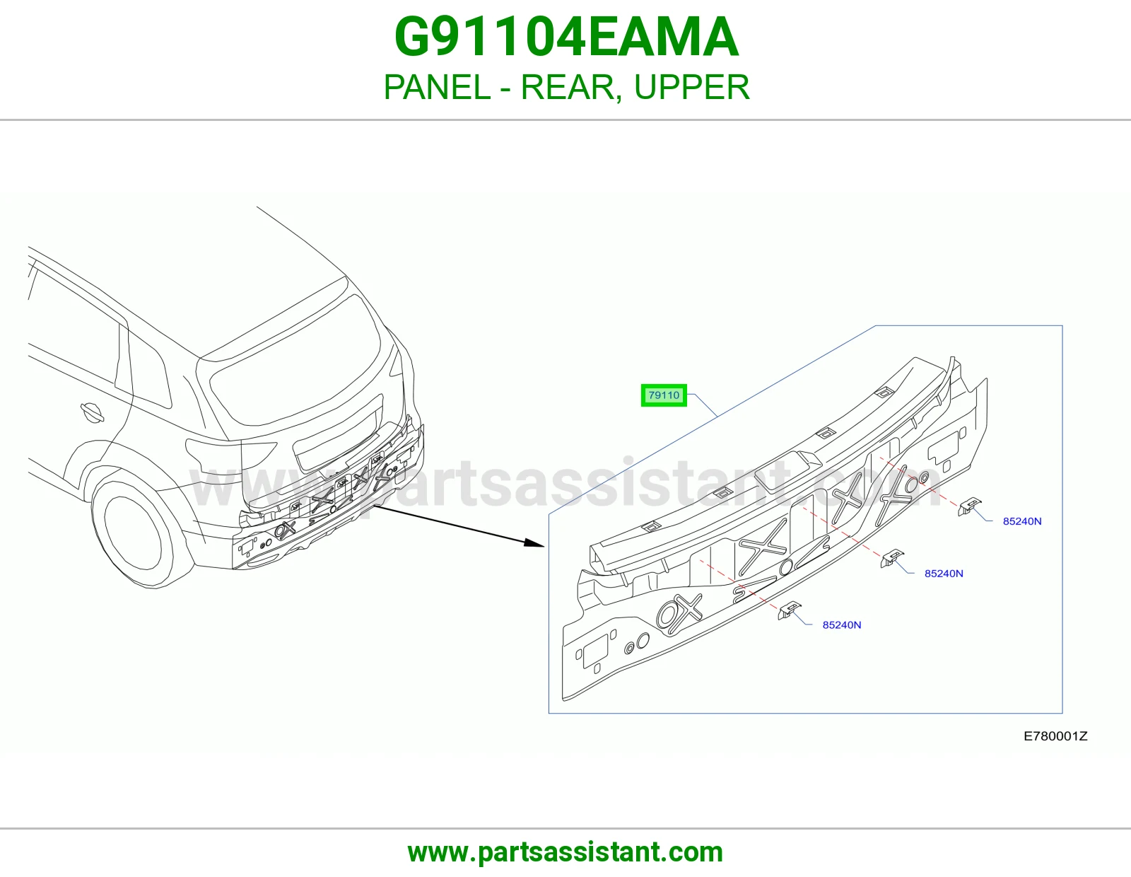 صاجة خلفي فوق G91104EAMA