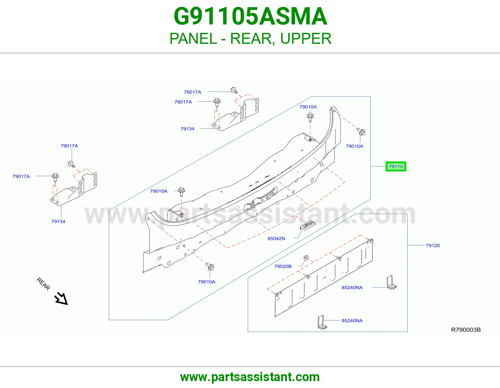 صاجة خلفي فوق G91105ASMA