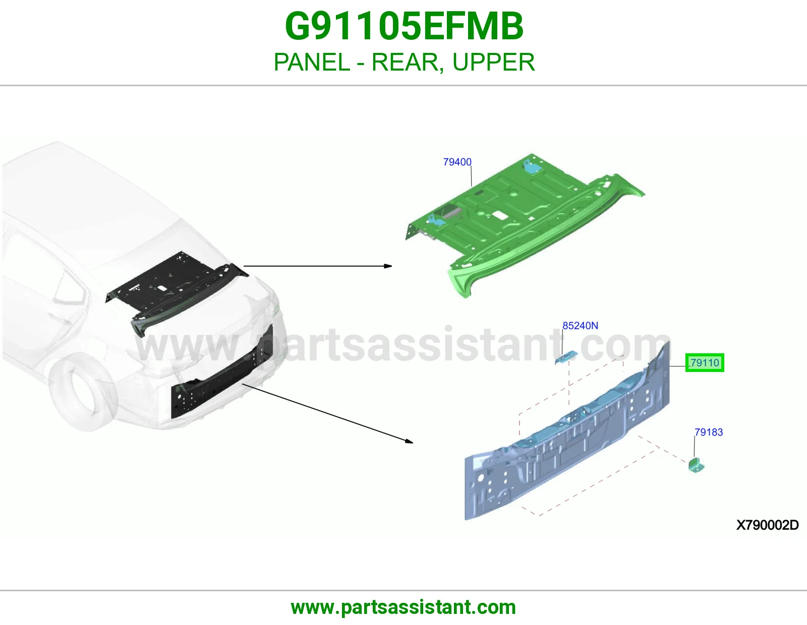 صاجة خلفي فوق G91105EFMB